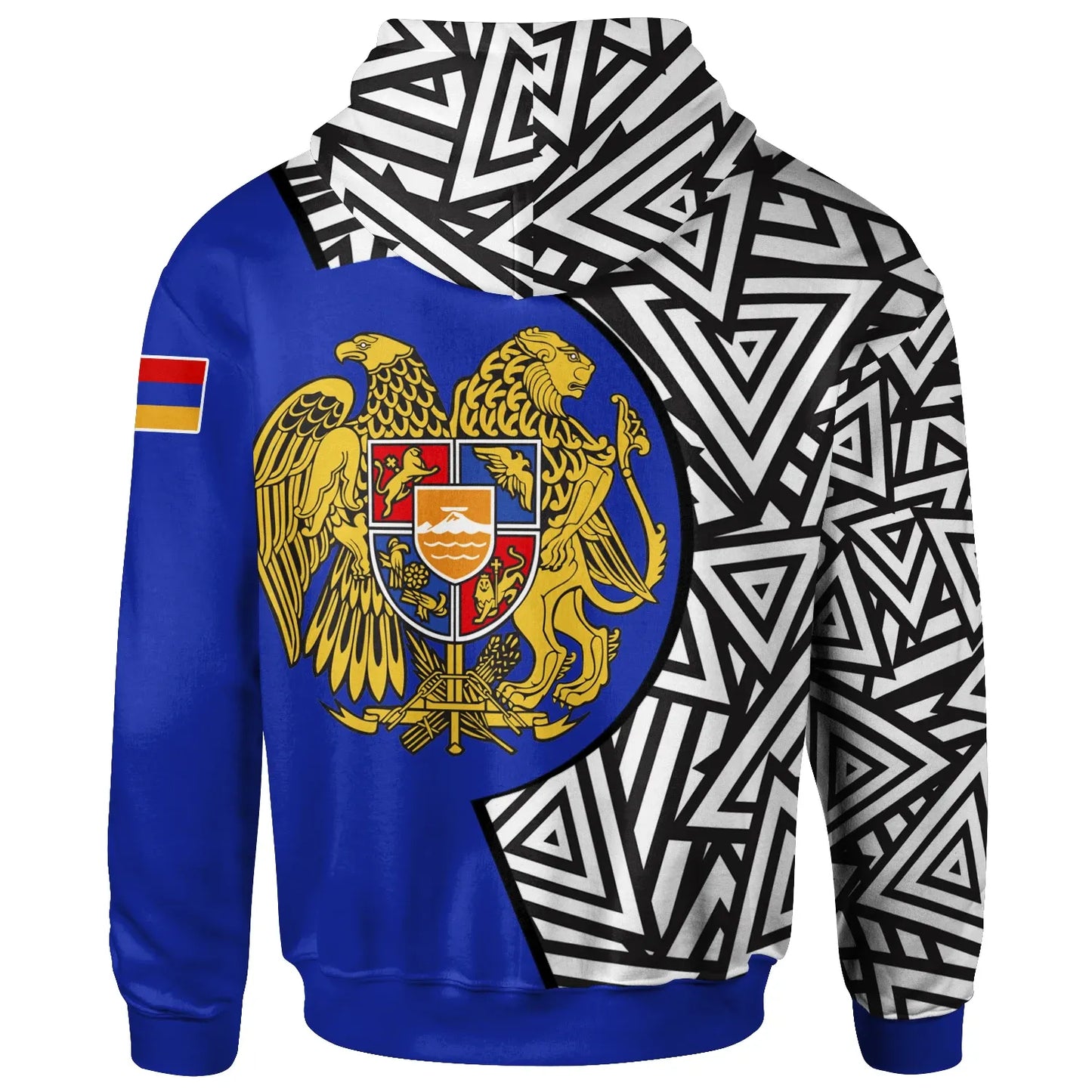 Armenia Hoodie Coat Of Arms Of Armenia With Triangle Seamless Pattern