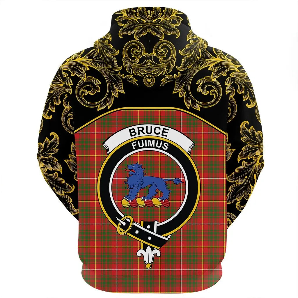 Printivon Bruce Modern Tartan Clan Crest Zip Hoodie Empire I