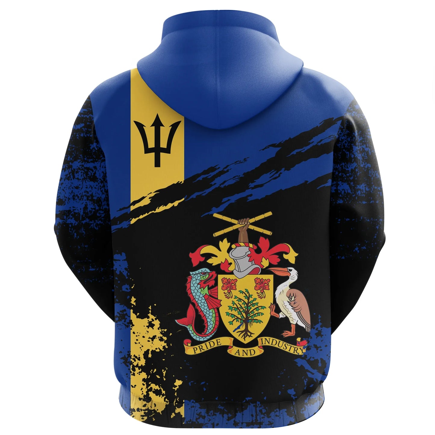 Barbados Customized Hoodie Unisex Printed Zip Hoodie