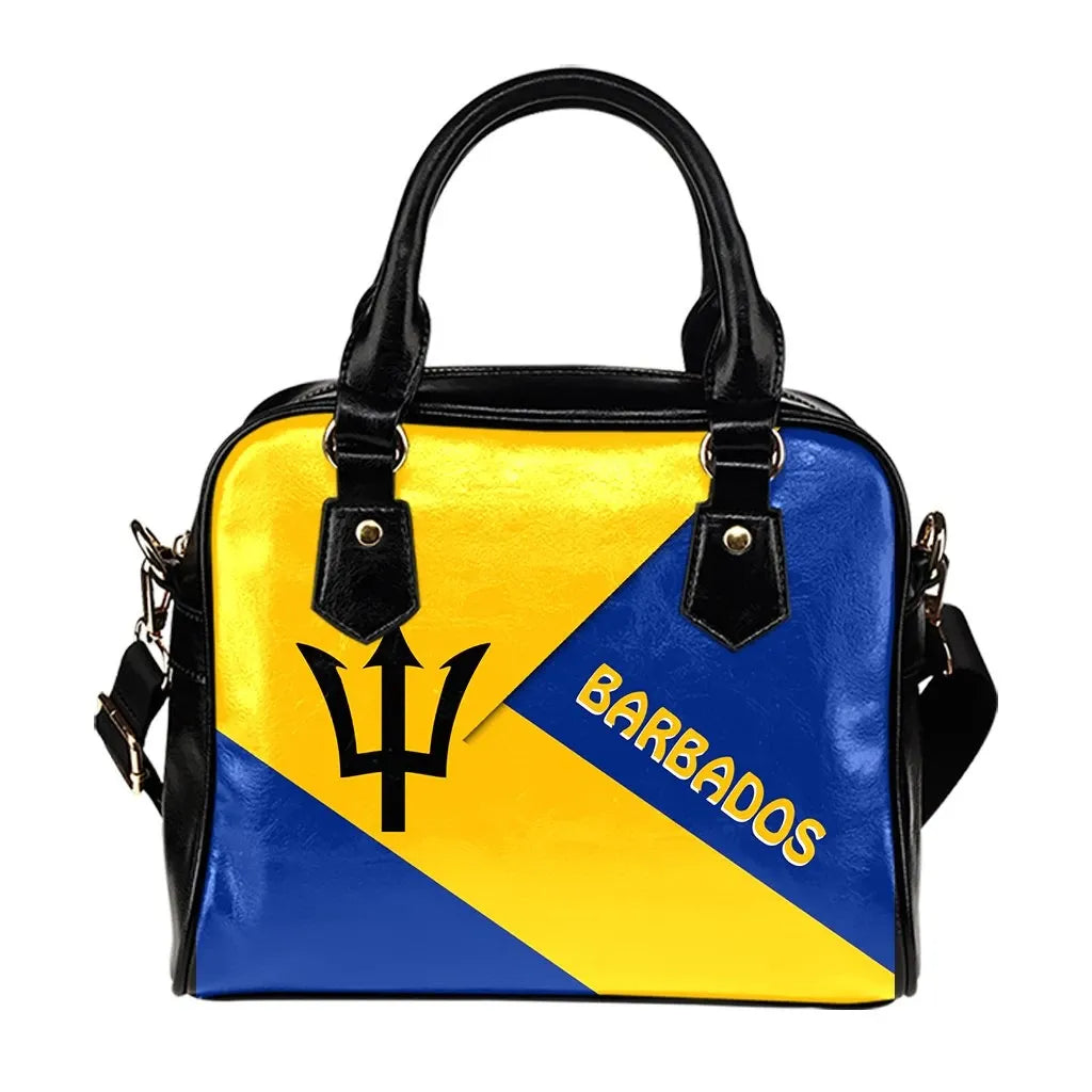 Barbados Shoulder Handbag Barbados Flag Style