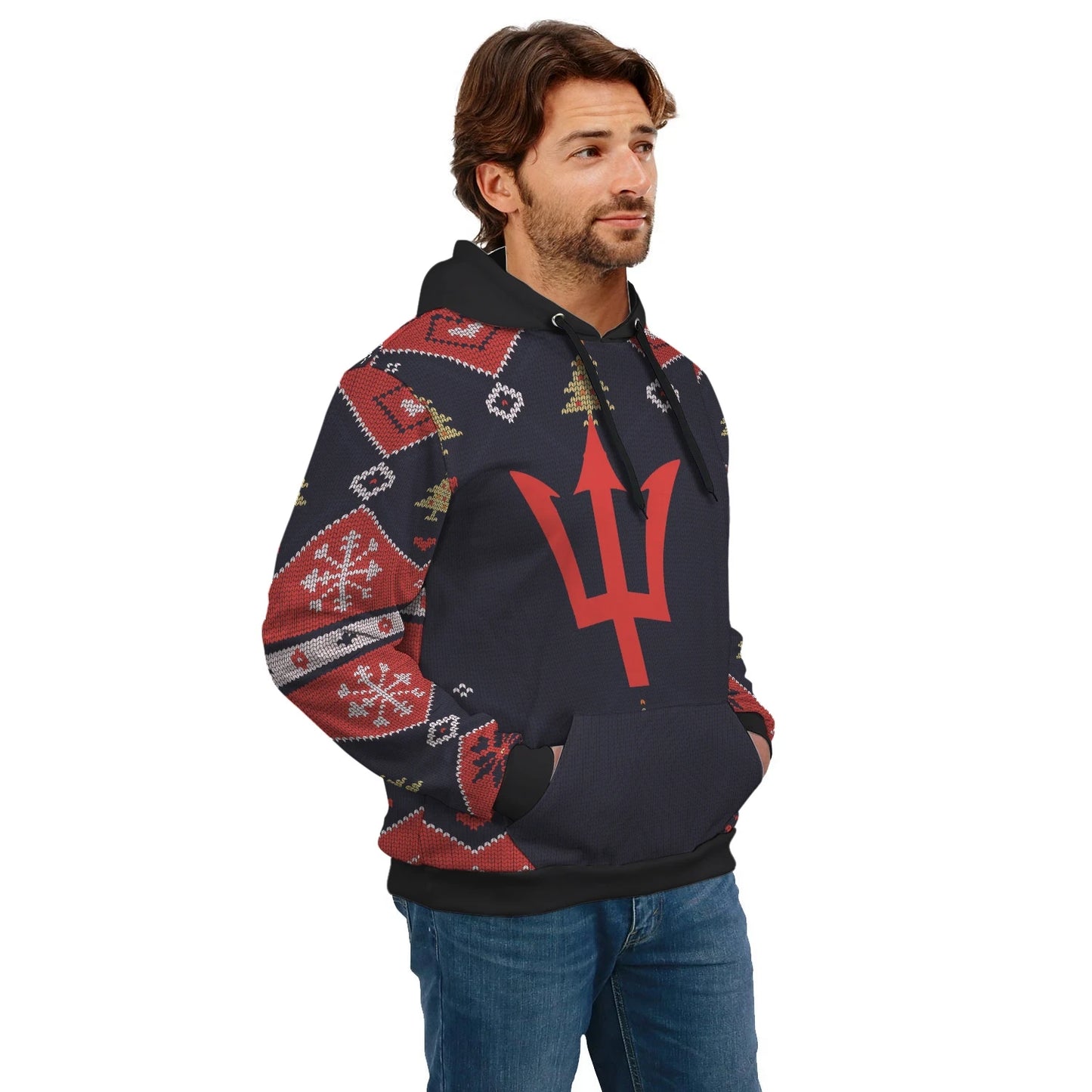 Barbados Christmas Hoodie Santa Claus Ho Ho Ho 10
