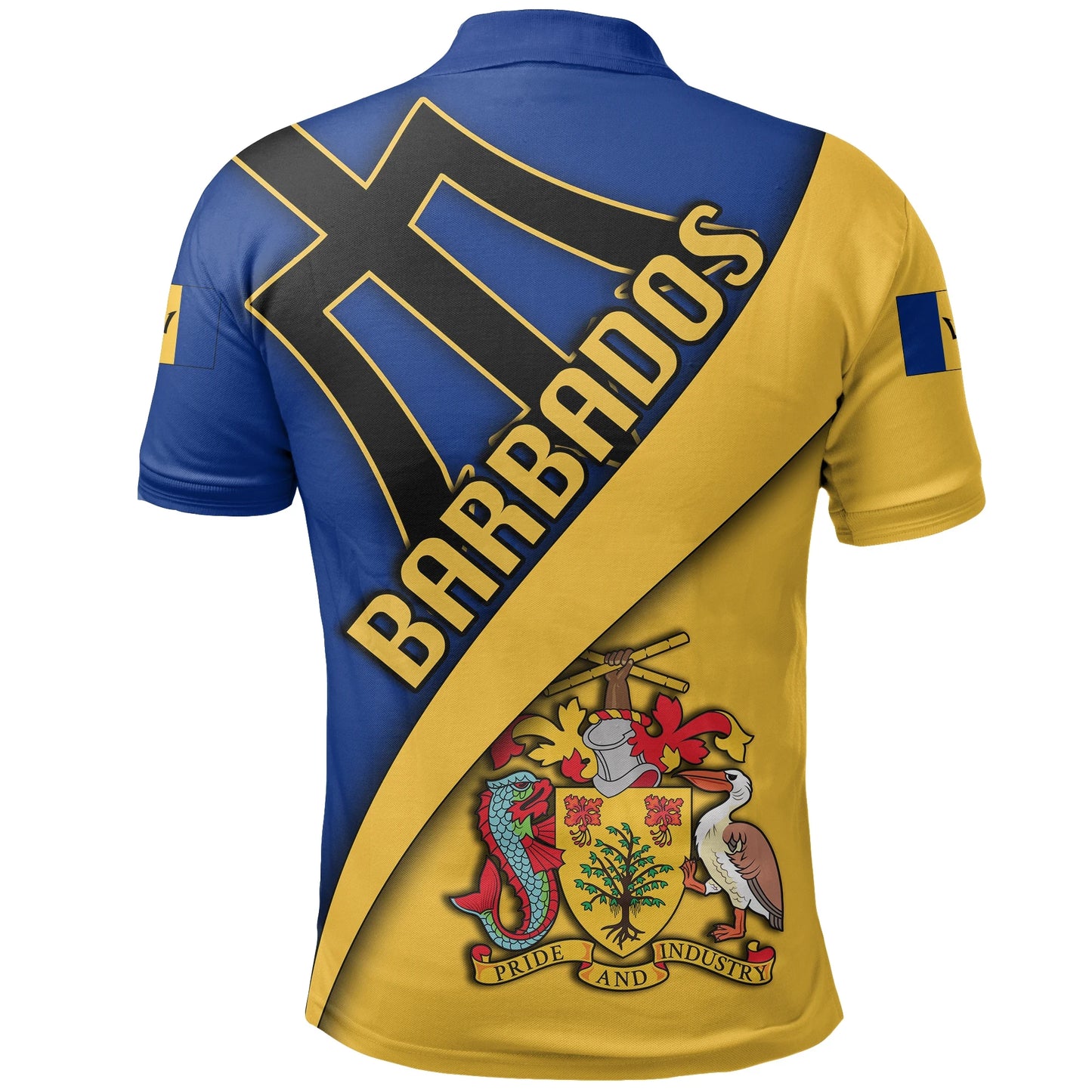 Barbados Polo Shirt Coat Of Arms T