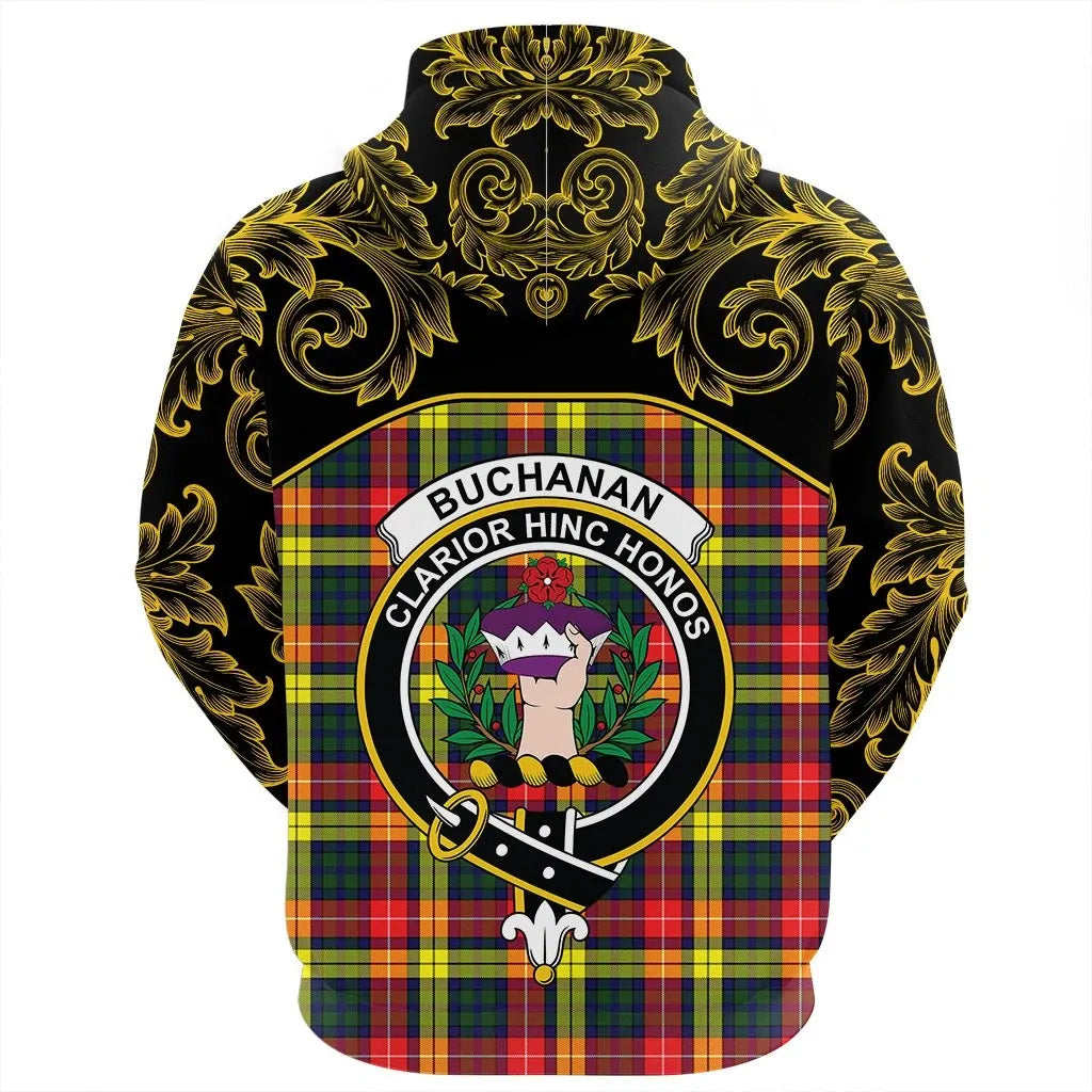 Printivon Buchanan Modern Tartan Clan Crest Hoodie Empire I