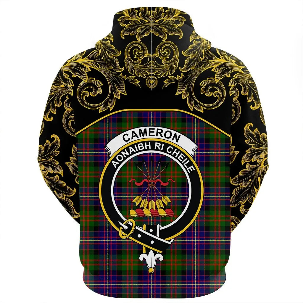 Printivon Cameron Of Erracht Modern Tartan Clan Crest Zip Hoodie Empire I