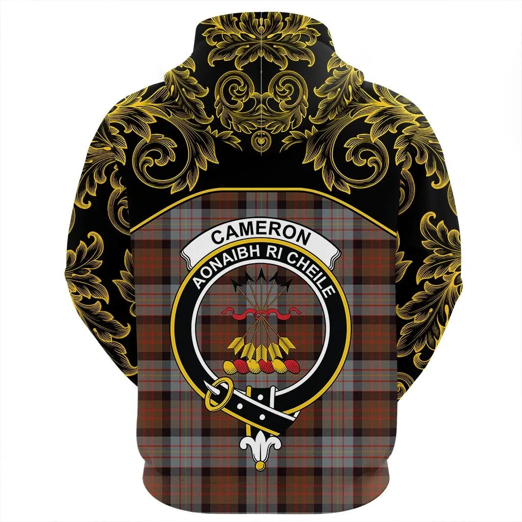 Printivon Cameron Of Erracht Weathered Tartan Clan Crest Hoodie Empire I