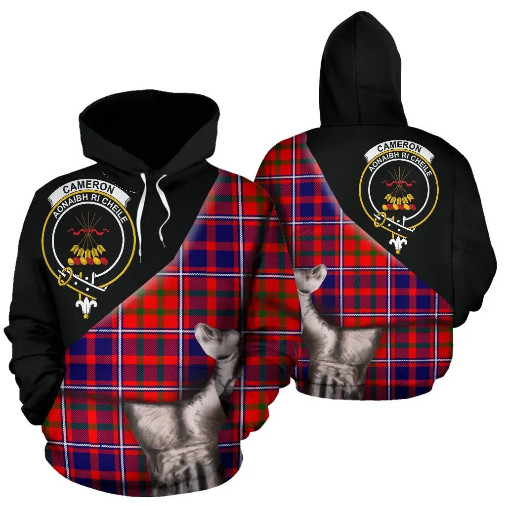Printivon Cameron Of Lochiel Modern Tartan Clan Crest Hoodie Patronage