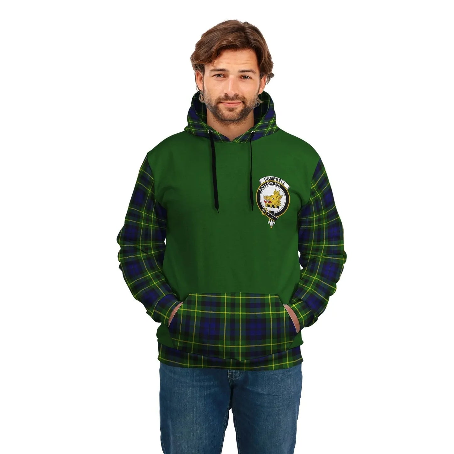 Printivon Campbell Of Breadalbane Clans Tartan All Over Hoodie Sleeve Color