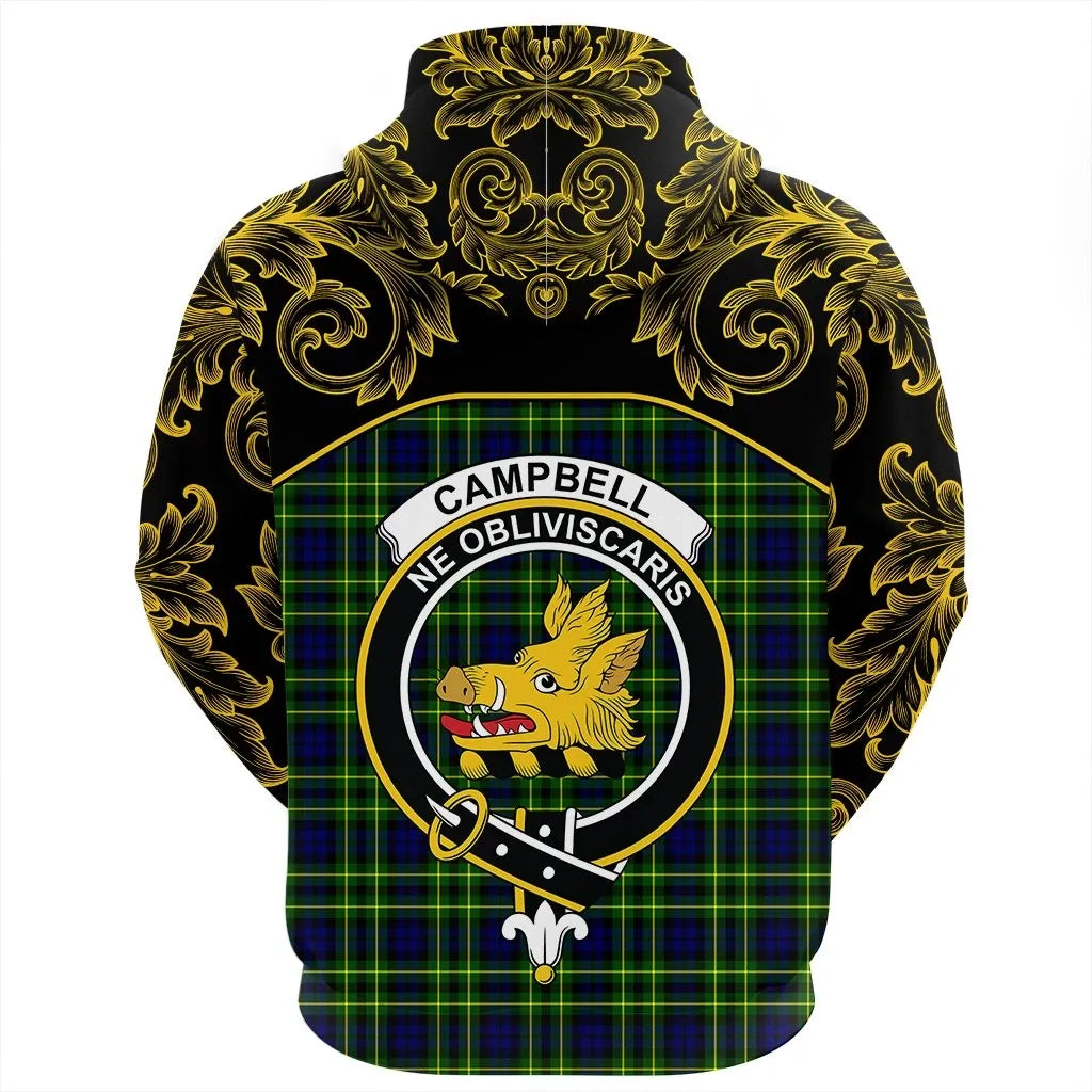 Printivon Campbell Of Breadalbane Modern Tartan Clan Crest Hoodie Empire I