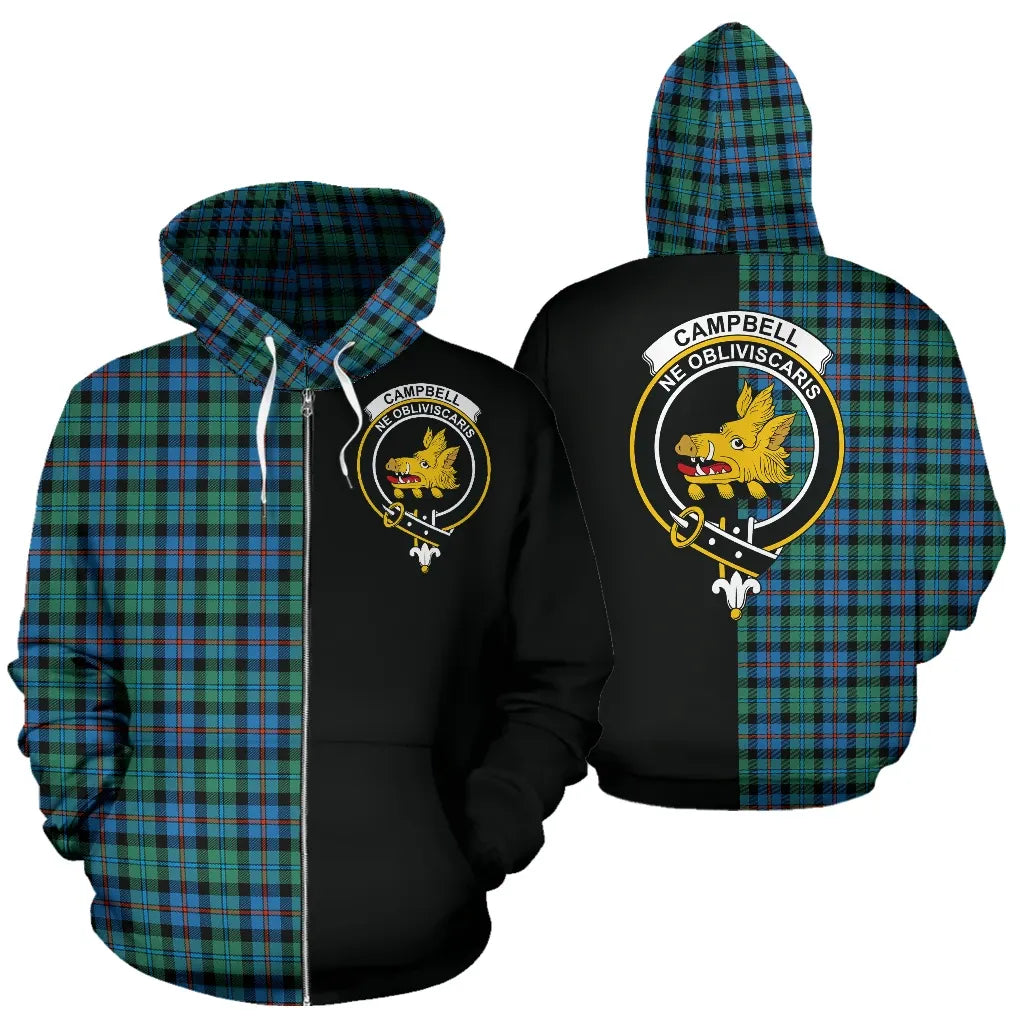 Printivon Campbell Of Cawdor Ancient Tartan Hoodie Half Of Me