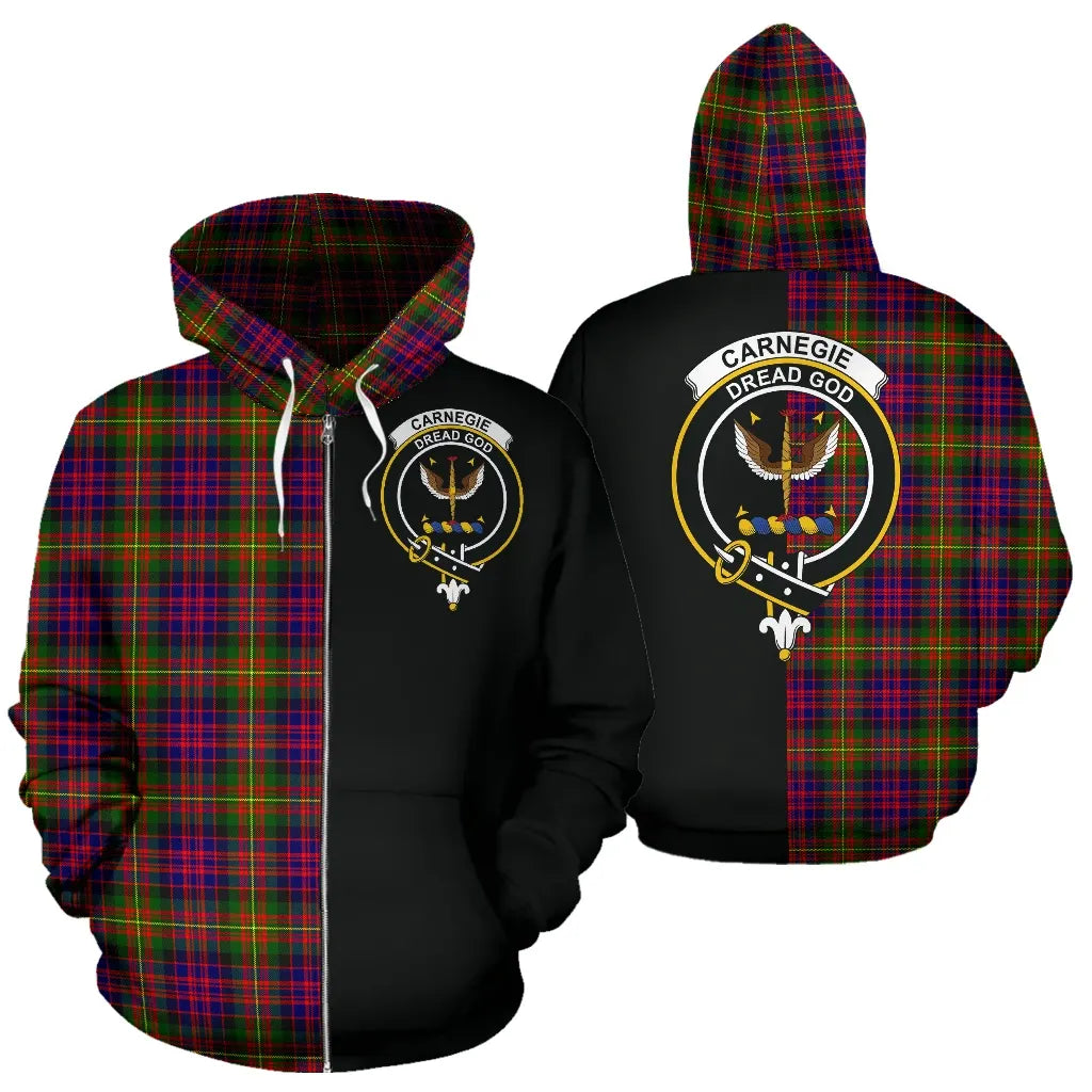 Printivon Carnegie Modern Tartan Hoodie Half Of Me