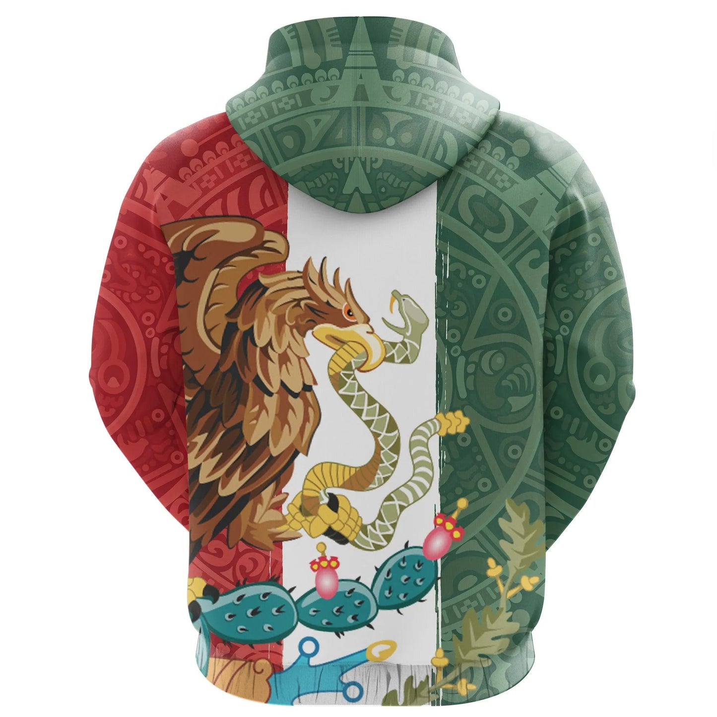 Mexico Hoodie, Mexican Aztec Pullover Hoodie