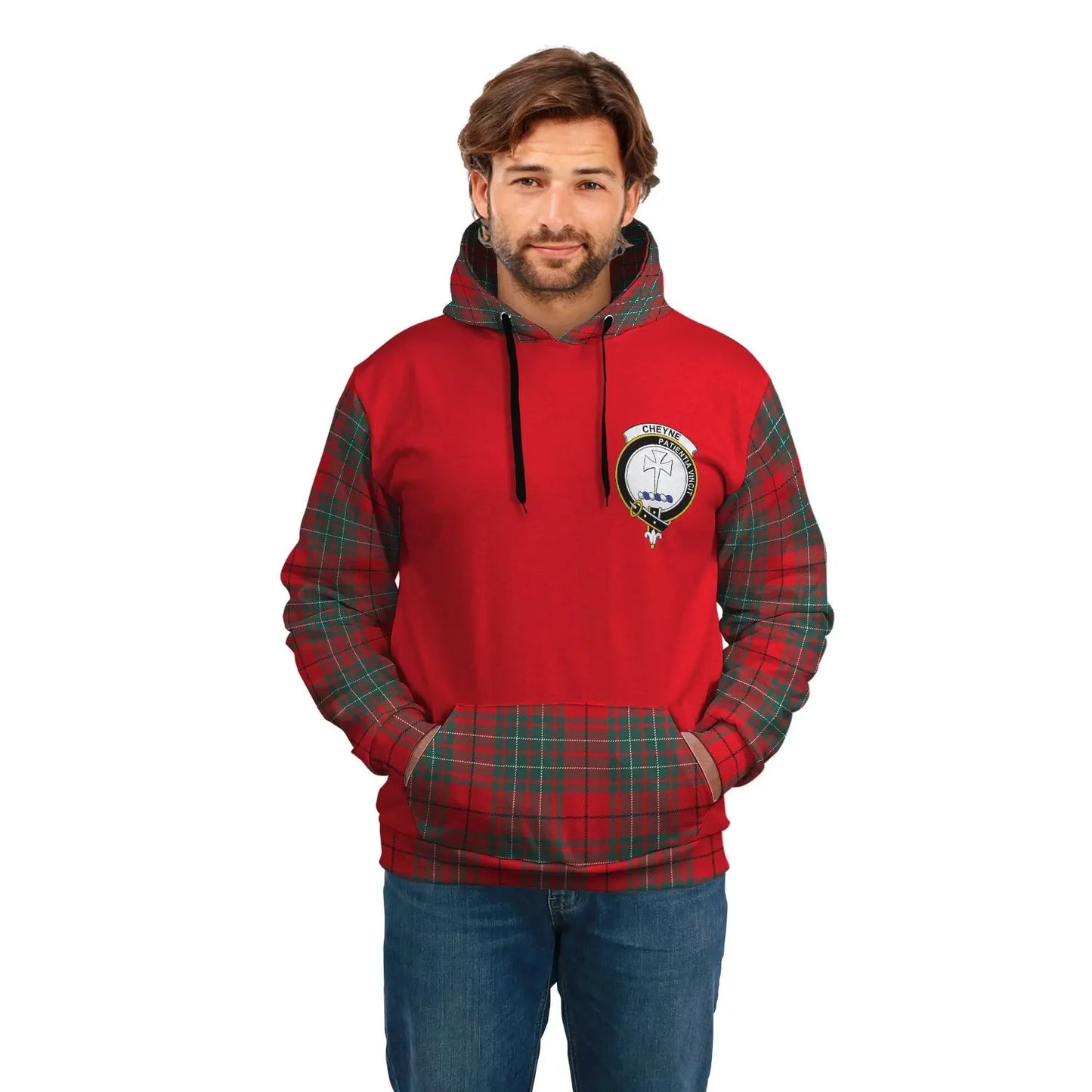Printivon Cheyne Clans Tartan All Over Hoodie Sleeve Color
