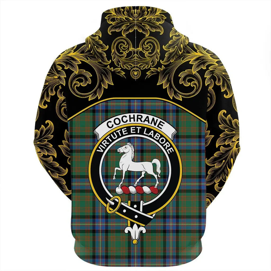 Printivon Cochrane Ancient Tartan Clan Crest Zip Hoodie Empire I