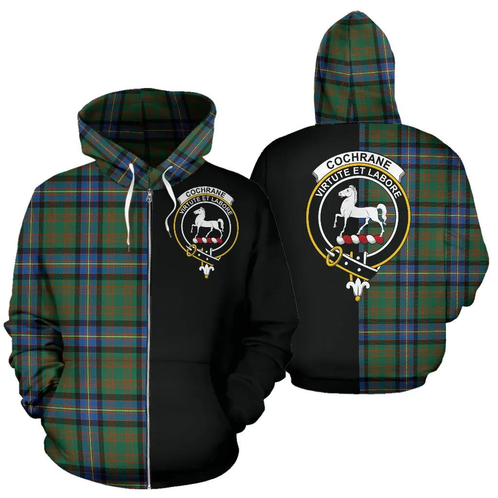 Printivon Cochrane Ancient Tartan Hoodie Half Of Me