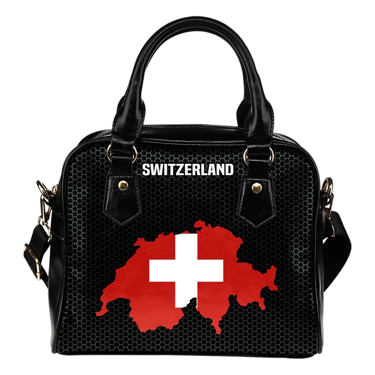 Switzerland Map Special Shoulder Handbag