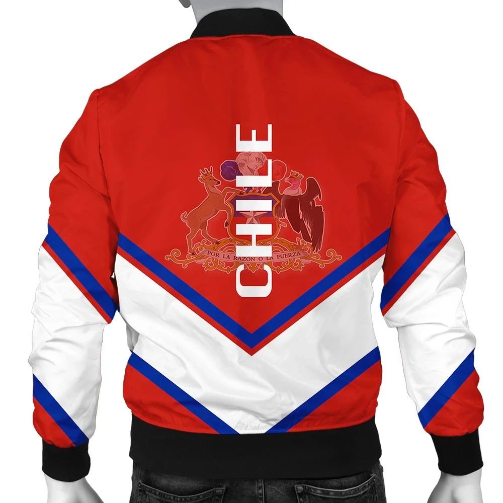 Chile Coat Of Arms Men Bomber Jacket Lucian Style