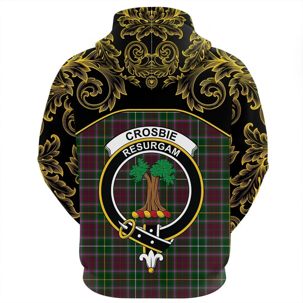 Printivon Crosbie Tartan Clan Crest Hoodie Empire I