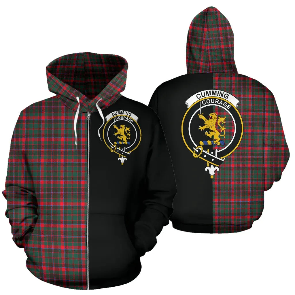 Printivon Cumming Hunting Modern Tartan Hoodie Half Of Me