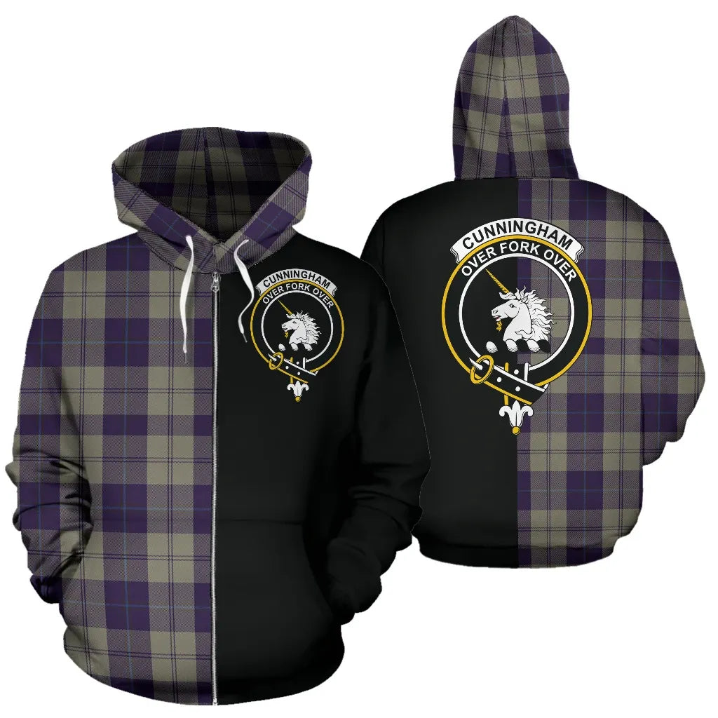 Printivon Cunningham Dress Blue Dancers Tartan Hoodie Half Of Me