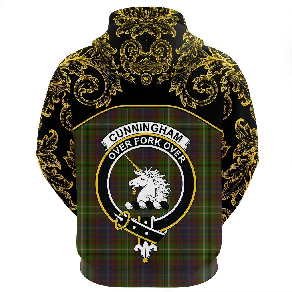 Printivon Cunningham Hunting Modern Tartan Clan Crest Zip Hoodie Empire I