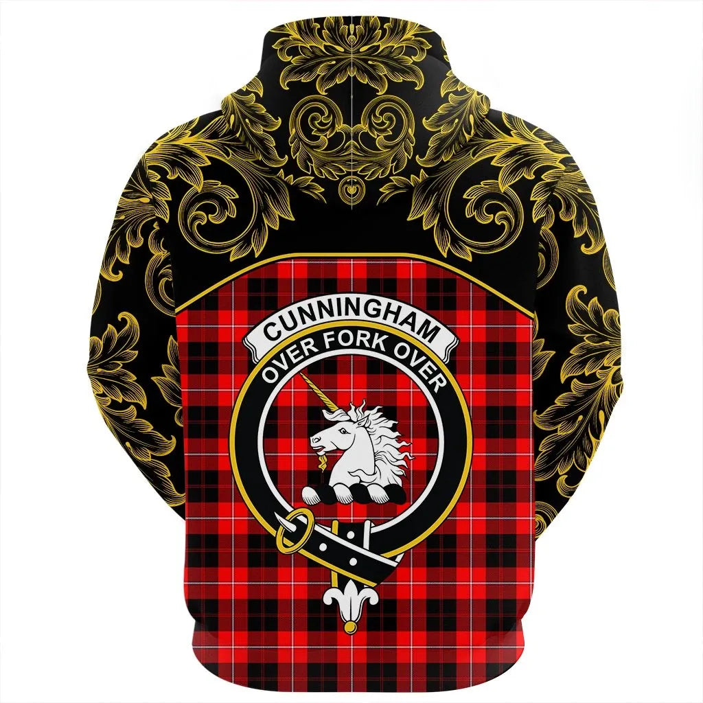 Printivon Cunningham Modern Tartan Clan Crest Hoodie Empire I