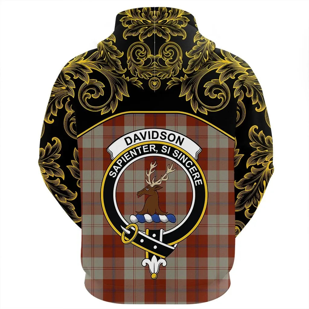 Printivon Davidson Dress Dancers Tartan Clan Crest Zip Hoodie Empire I
