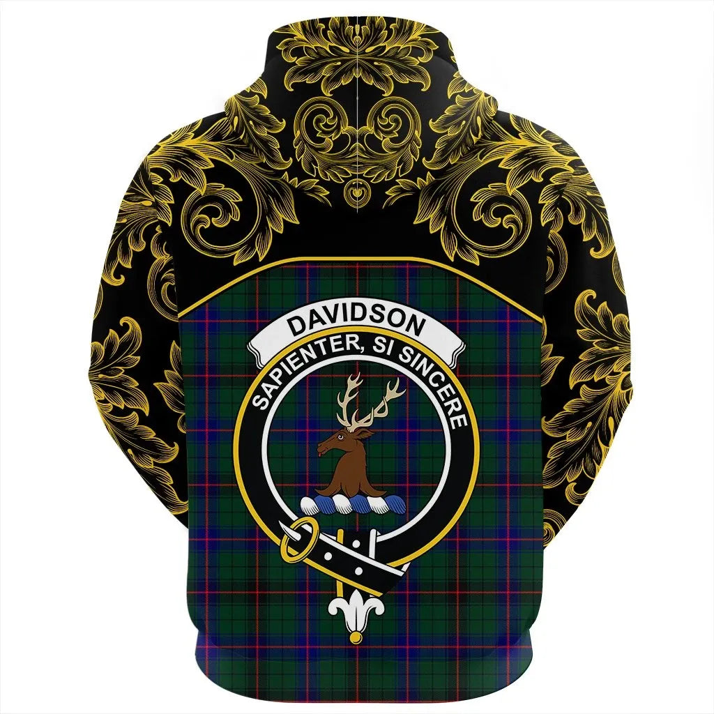 Printivon Davidson Modern Tartan Clan Crest Hoodie Empire I