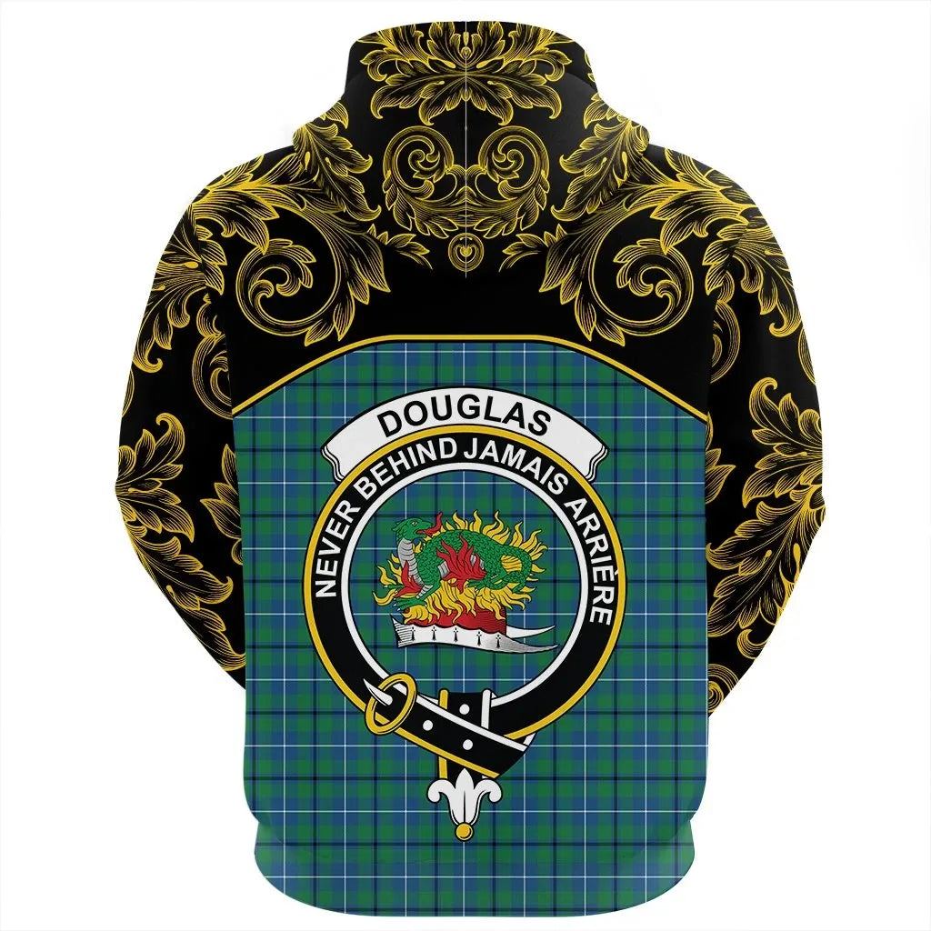 Printivon Douglas Ancient Tartan Clan Crest Hoodie Empire I