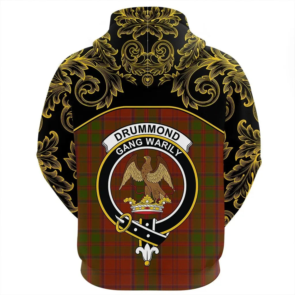 Printivon Drummond Clan Tartan Clan Crest Zip Hoodie Empire I