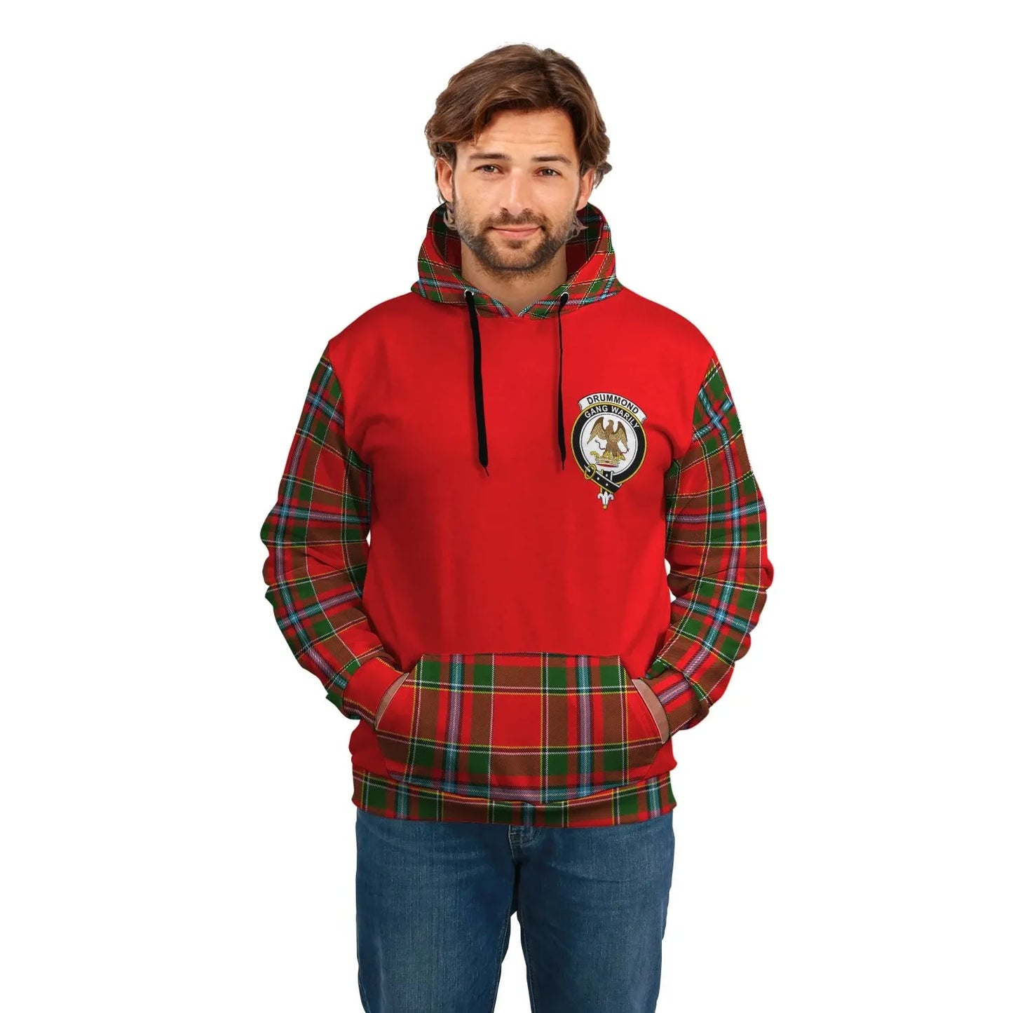 Printivon Drummond Clans Tartan All Over Hoodie Sleeve Color