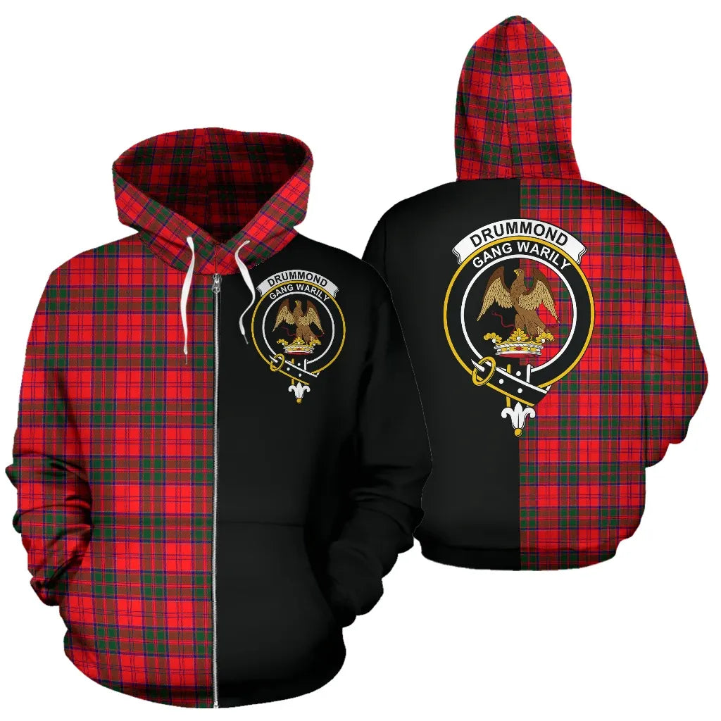 Printivon Drummond Modern Tartan Hoodie Half Of Me