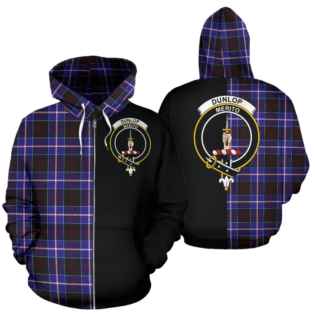 Printivon Dunlop Modern Tartan Hoodie Half Of Me