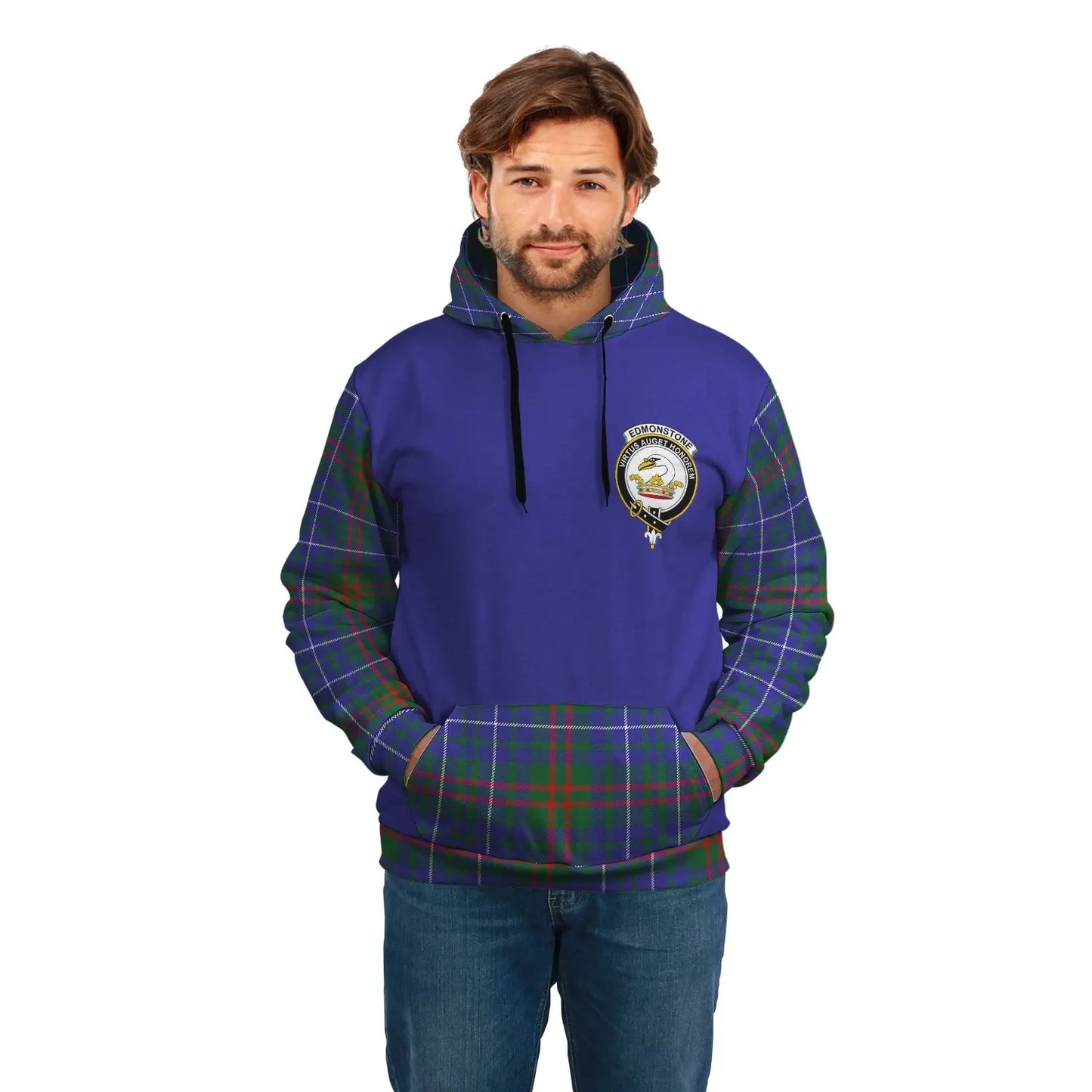 Printivon Edmonstone Of Duntreath Clans Tartan All Over Hoodie Sleeve Color