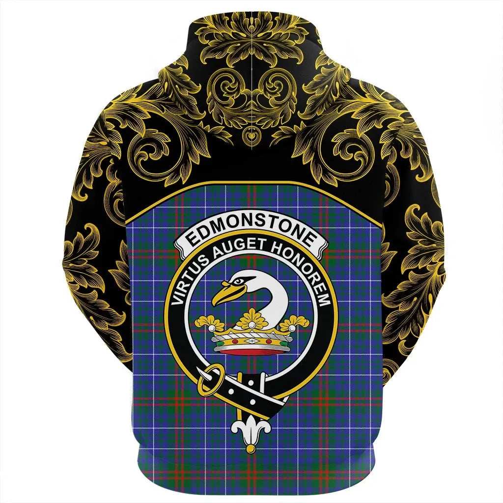 Printivon Edmonstone Tartan Clan Crest Hoodie Empire I