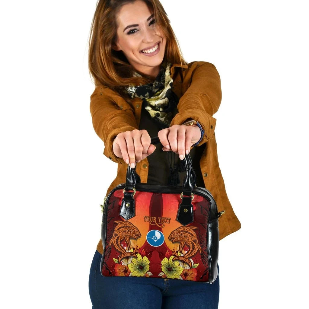 Yap Custom Personalised Shoulder Handbag Tribal Tuna Fish