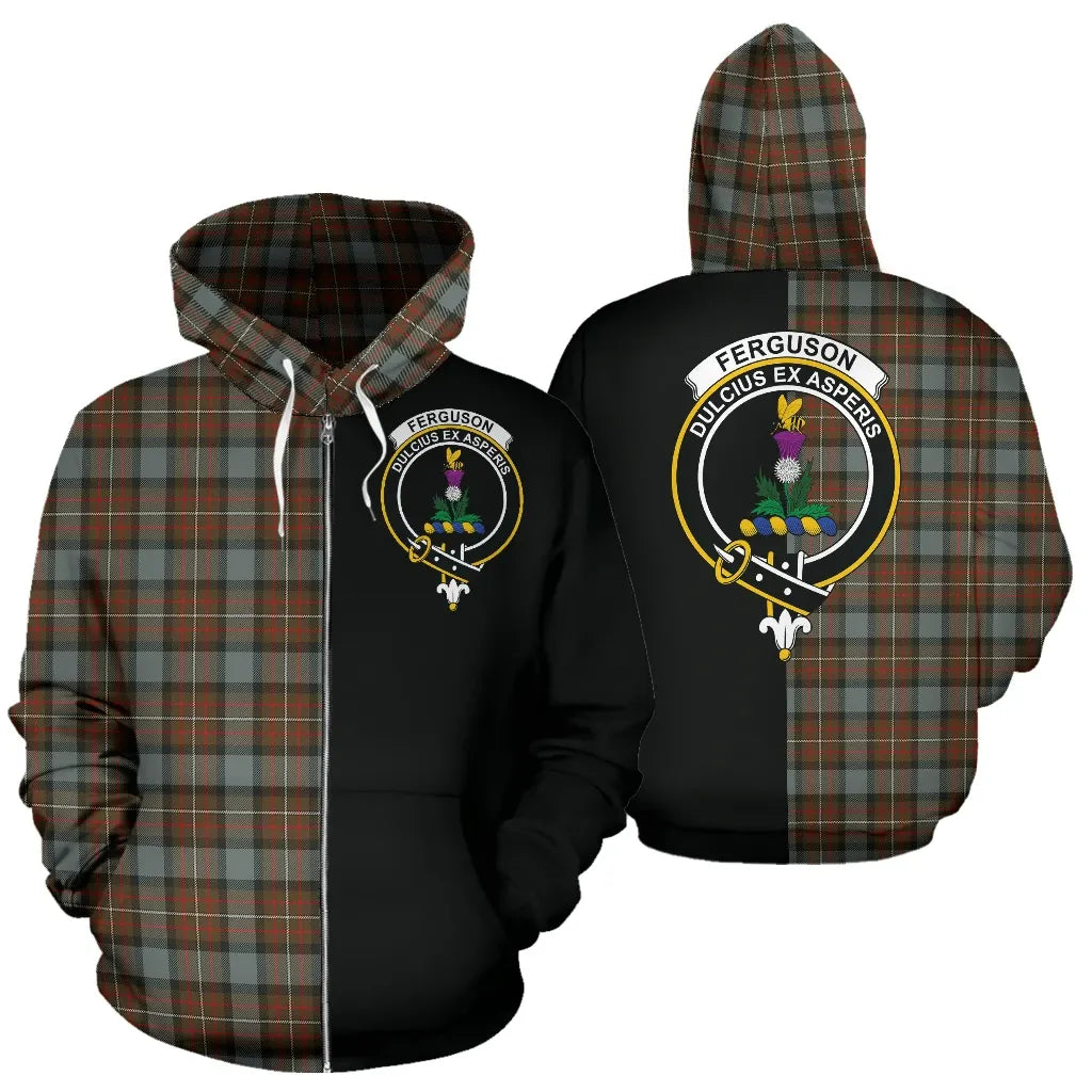 Printivon Fergusson Weathered Tartan Hoodie Half Of Me