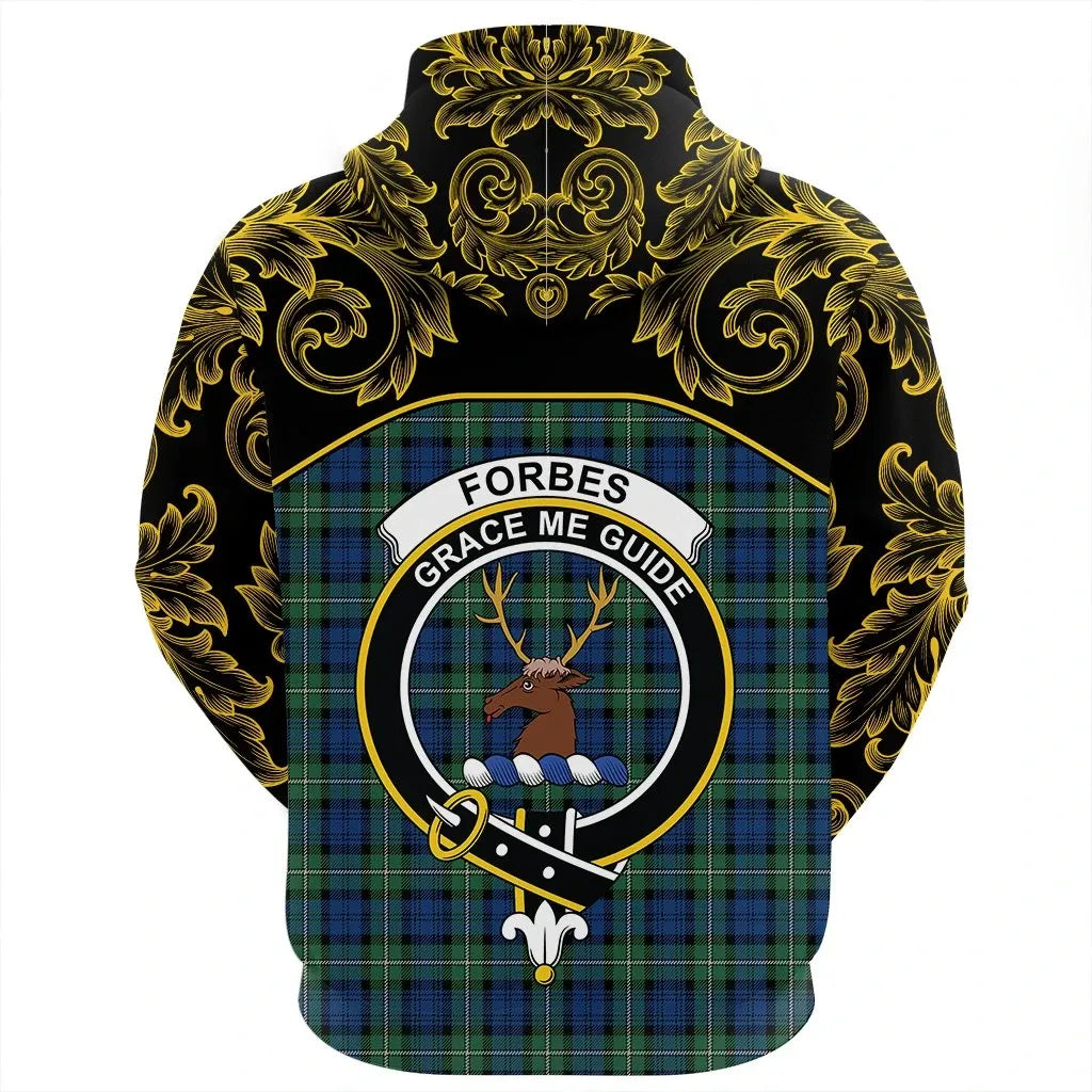Printivon Forbes Ancient Tartan Clan Crest Hoodie Empire I