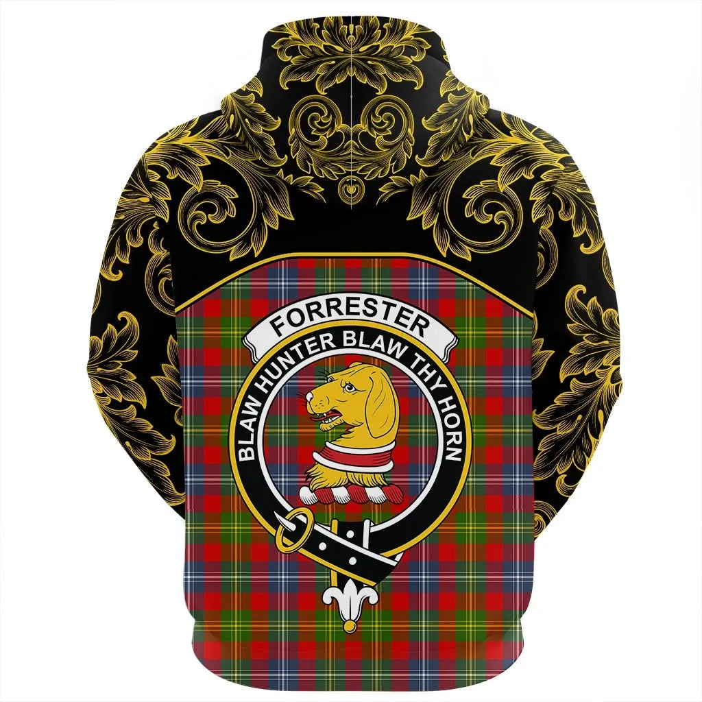 Printivon Forrester Tartan Clan Crest Zip Hoodie Empire I