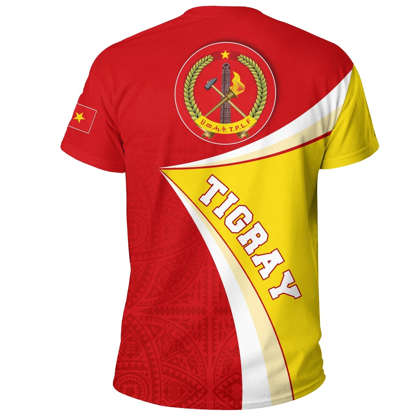 Custom Tigray Flag Strong Tattoo Africa T-shirt