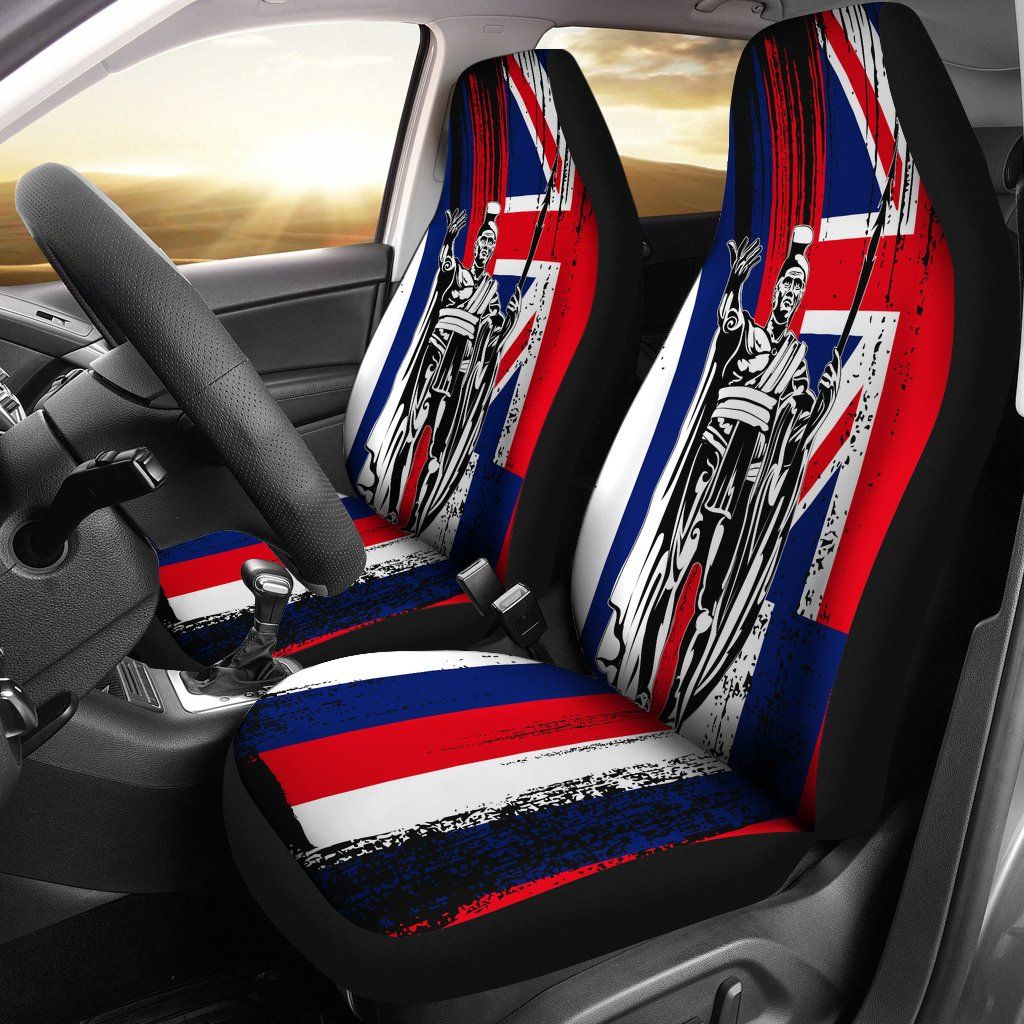 Polynesian Pride Car Accessory Hawaii King Flag Car Seat Covers
