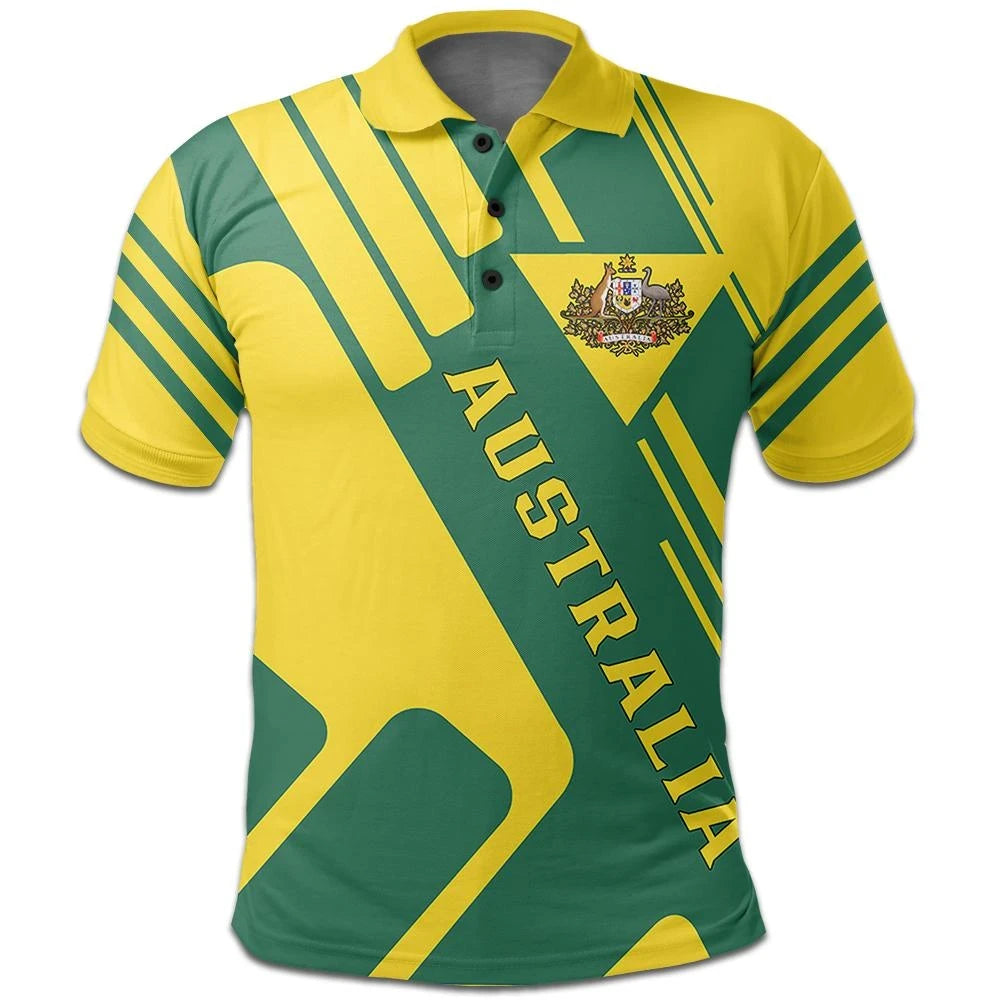 Australia Coat Of Arms Polo Shirt Rockie W