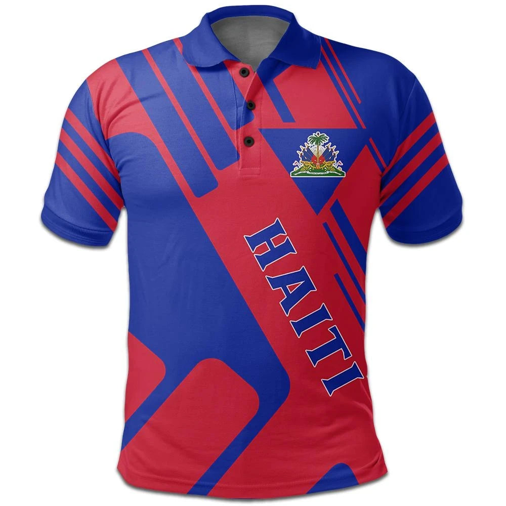 Haiti Coat Of Arms Polo Shirt Rockie
