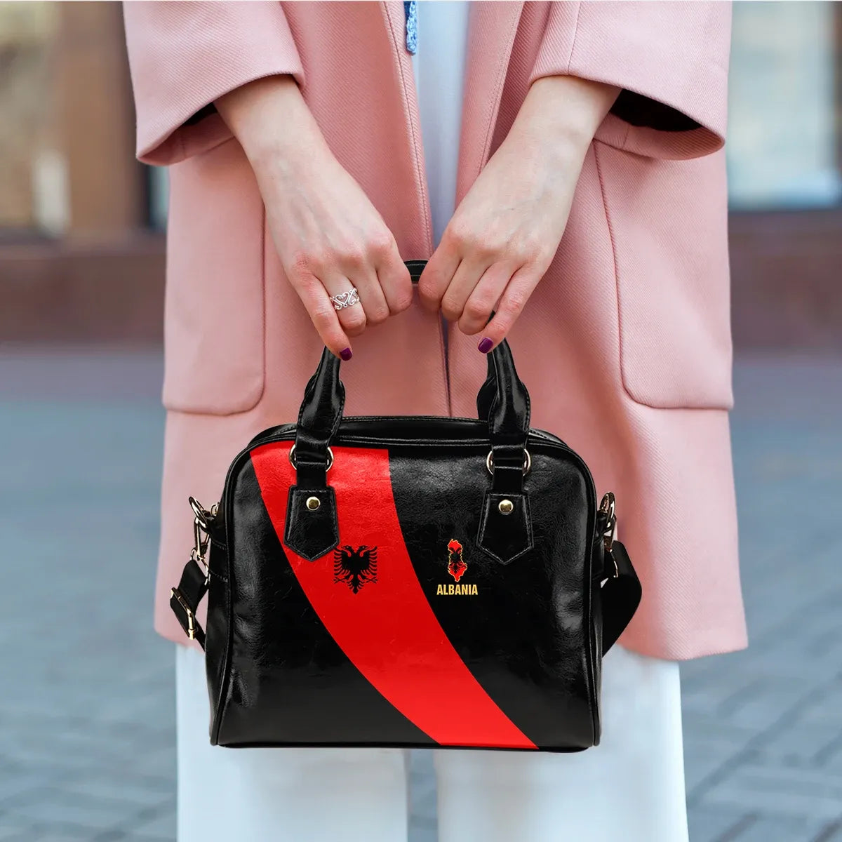 Albania Shoulder Handbag Special Flag