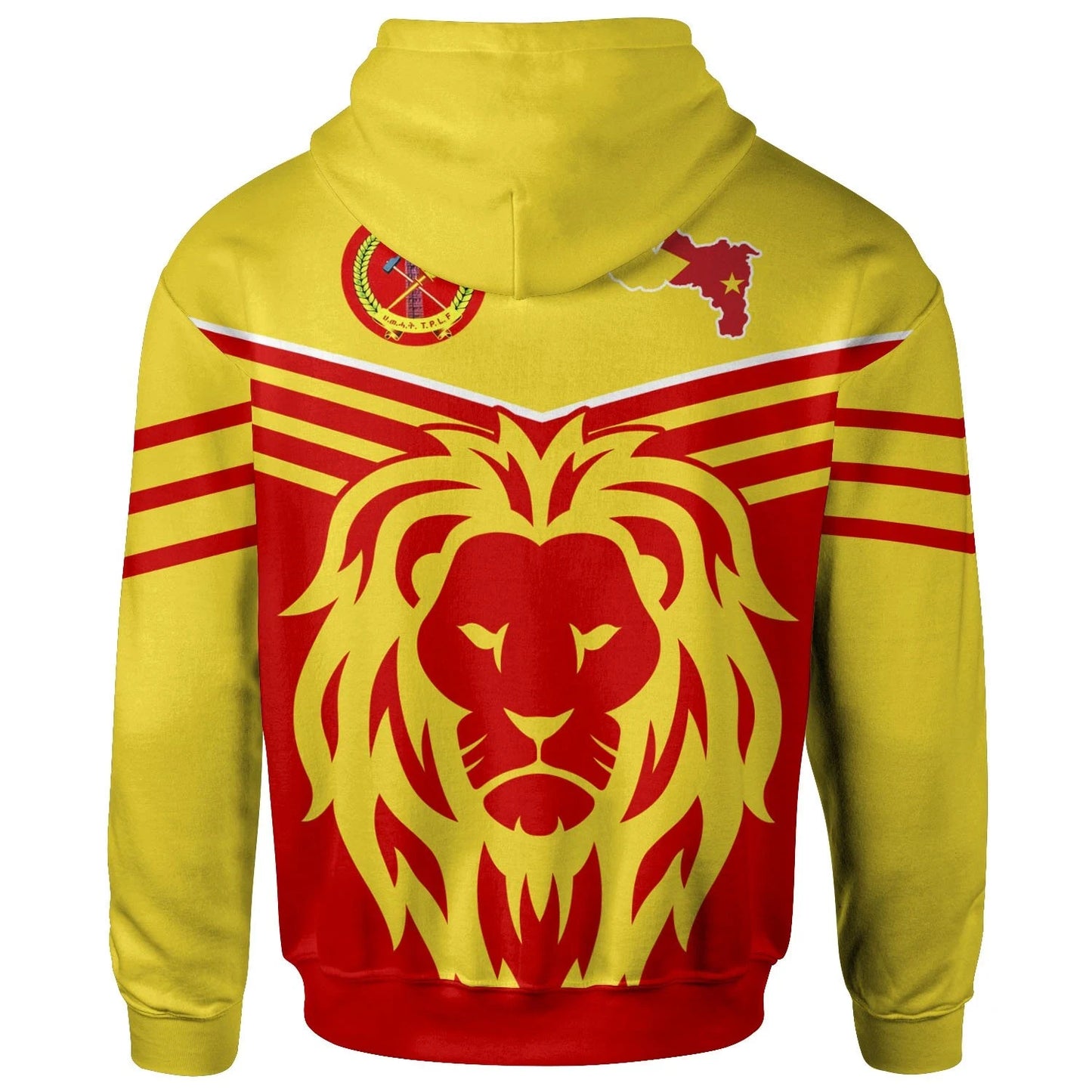 Tigray Hoodie Lion with Tigray Flag Maps Style