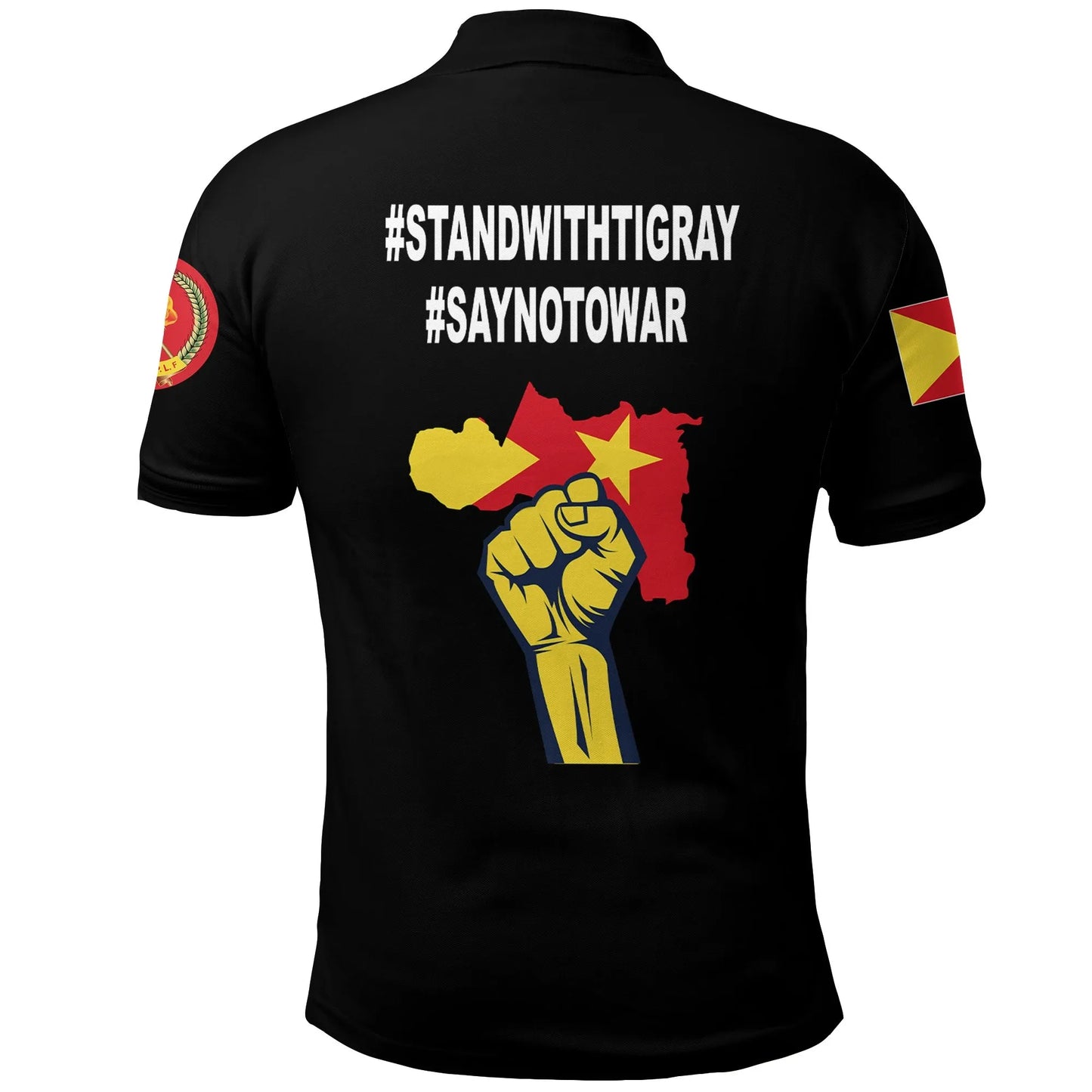 Stand With Tigray, Say Not To War Polo Shirt