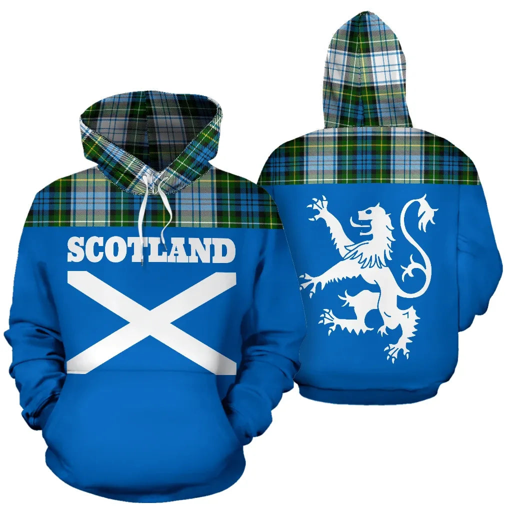 Printivon Tartan All Over Hoodie Lion Campbell Dress