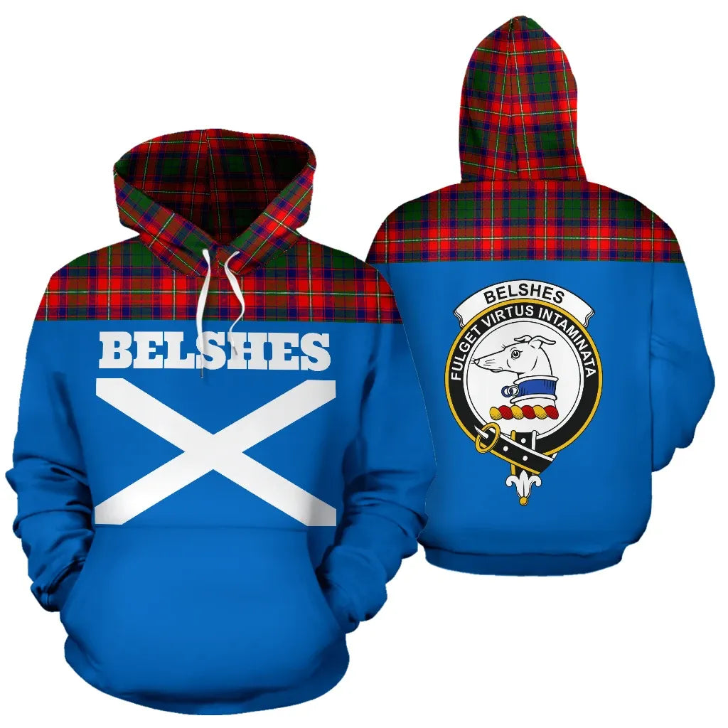Printivon Tartan All Over Hoodie Belshes Clans