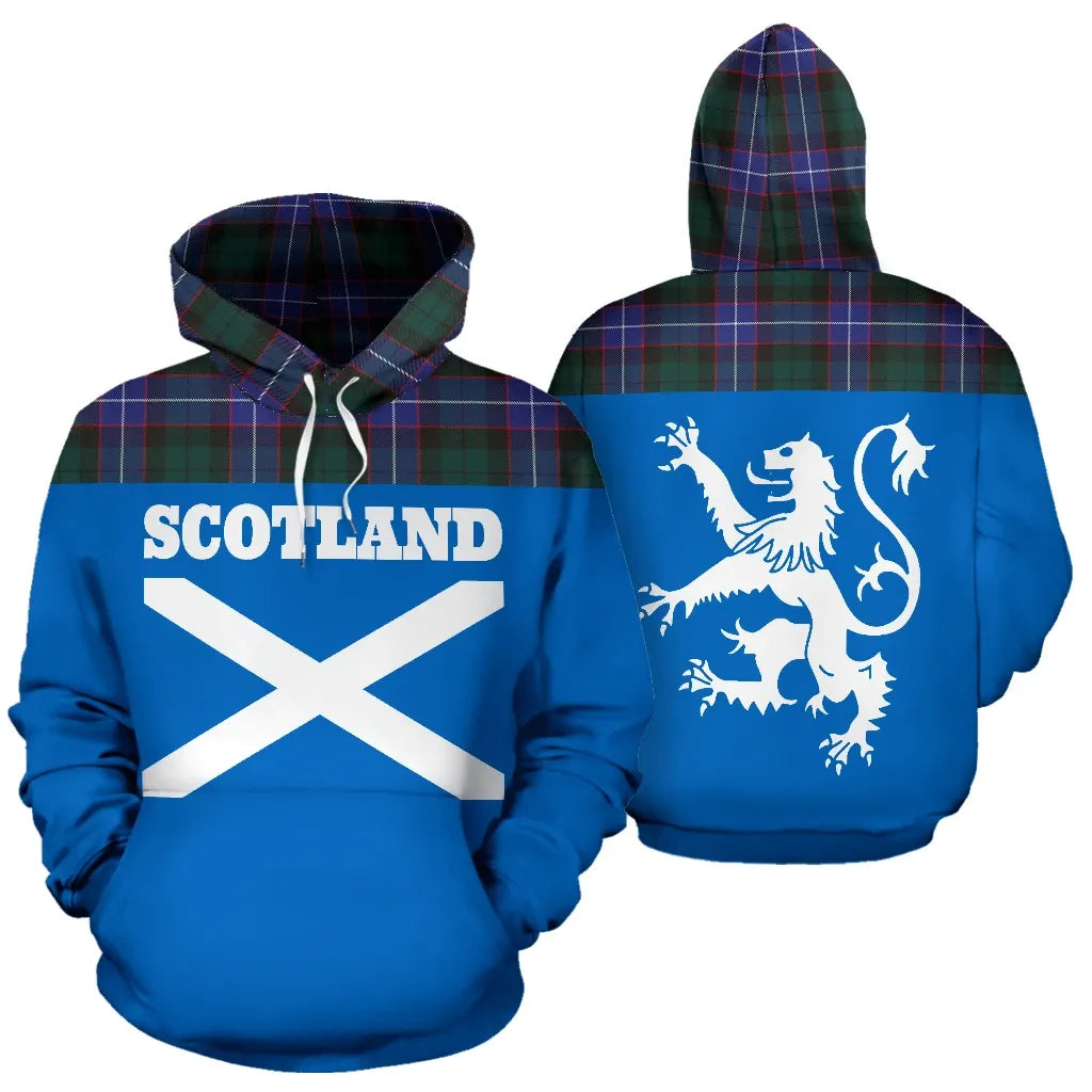 Printivon Tartan All Over Hoodie Lion Guthrie Modern