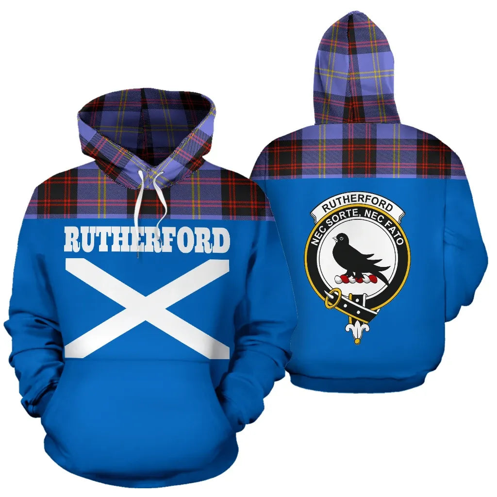 Printivon Tartan All Over Hoodie Rutherford Clans