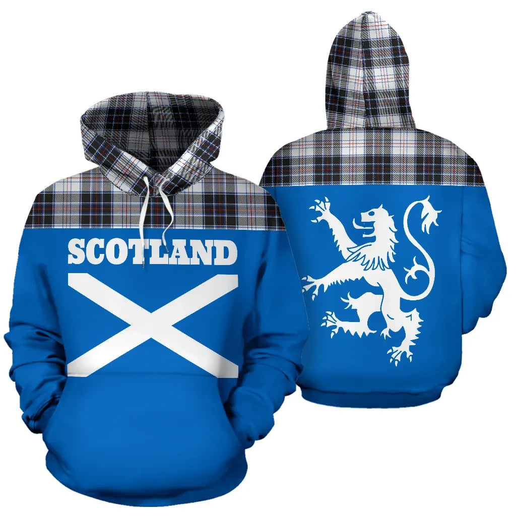 Printivon Tartan All Over Hoodie Lion Macrae Dress Modern